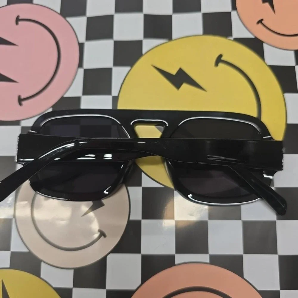Oversized‎ Square Sunglasses Black Frame Dark Lenses Fashion Eyewear